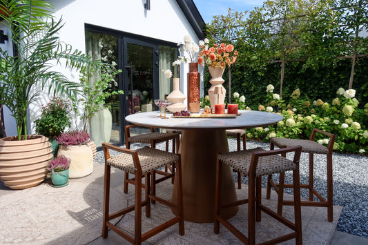 Bartafel Keramiek met stalen onderstel 160dx95h (Maatwerk)
