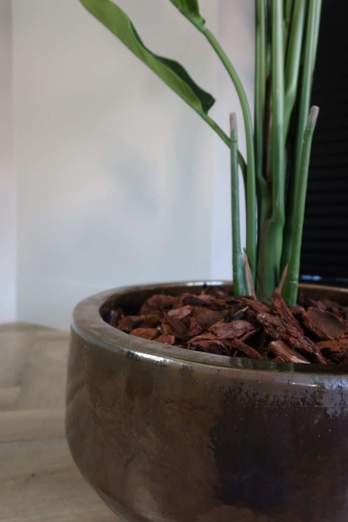 Interieur Reset - Schaal Sjaan Bruin Koper Metaalglans (Excl Plant)