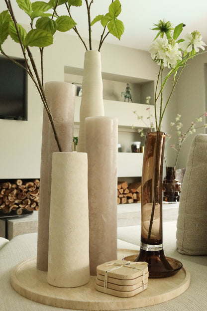 Vaas 10xH30cm wit Cone