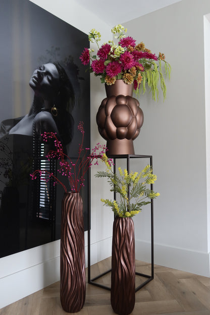Zijden boeket XXL: Fall is coming Groen/Wit/Bruin/Fuchsia-Paars