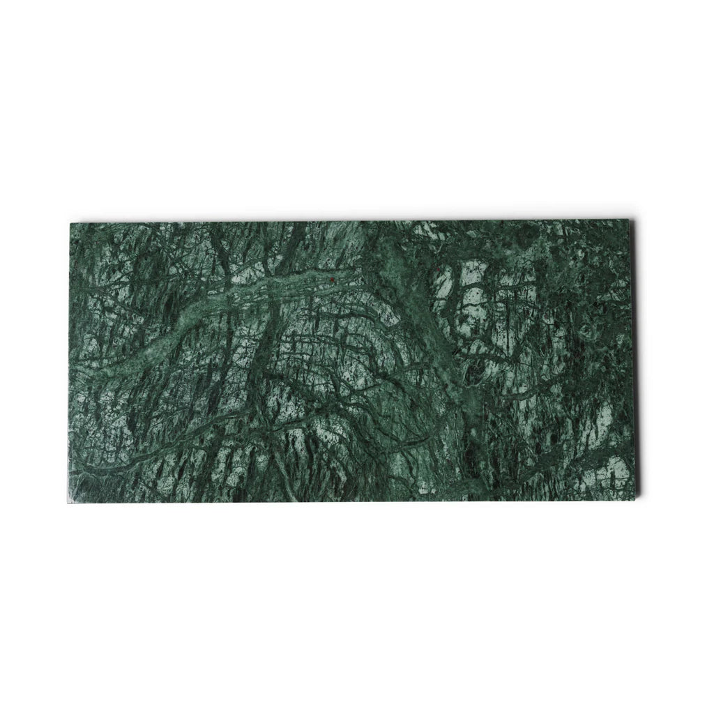 Marmer dienblad rechthoek L groen 20x40cm