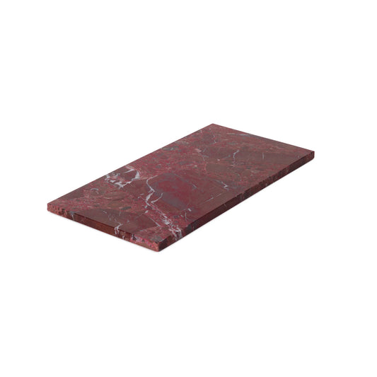 Marmer dienblad rechthoek S rood 10x25cm