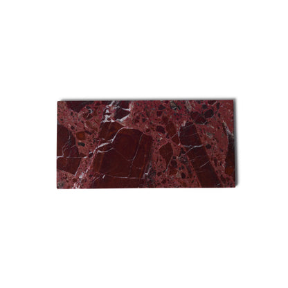 Marmer dienblad rechthoek S rood 10x25cm