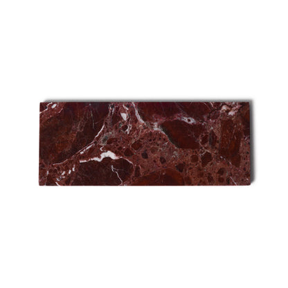 Marmer dienblad rechthoek M rood 15x30 cm