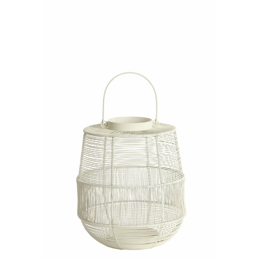 Windlicht Ø26x29 cm MOTIJO crème
