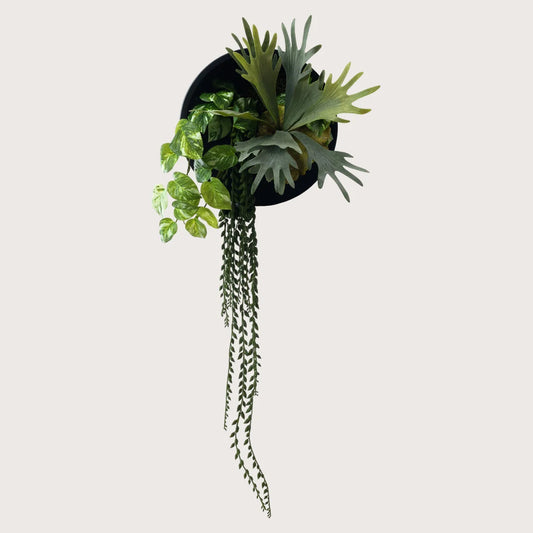 Jantje Zwart/Groen D30 incl. kunstplanten en bevestigingsmaterialen