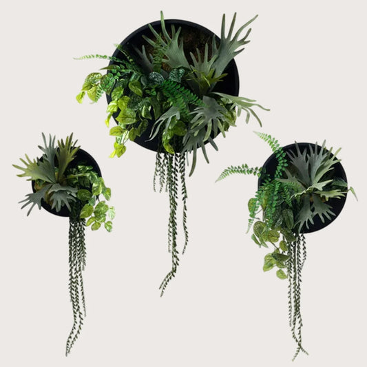 Jantje Zwart/Groen D30 incl. kunstplanten en bevestigingsmaterialen